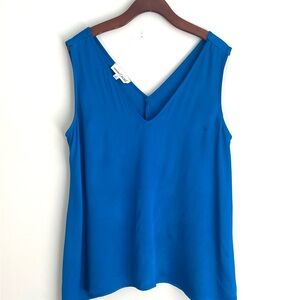 Johnny Was Vibrant Blue V-Neck Tank Top